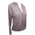 thumbnail image 2 of Victoria's Secret Pink High Low Stretch Hoodie Full Zip Marl Purple Size Medium NWT, 2 of 3