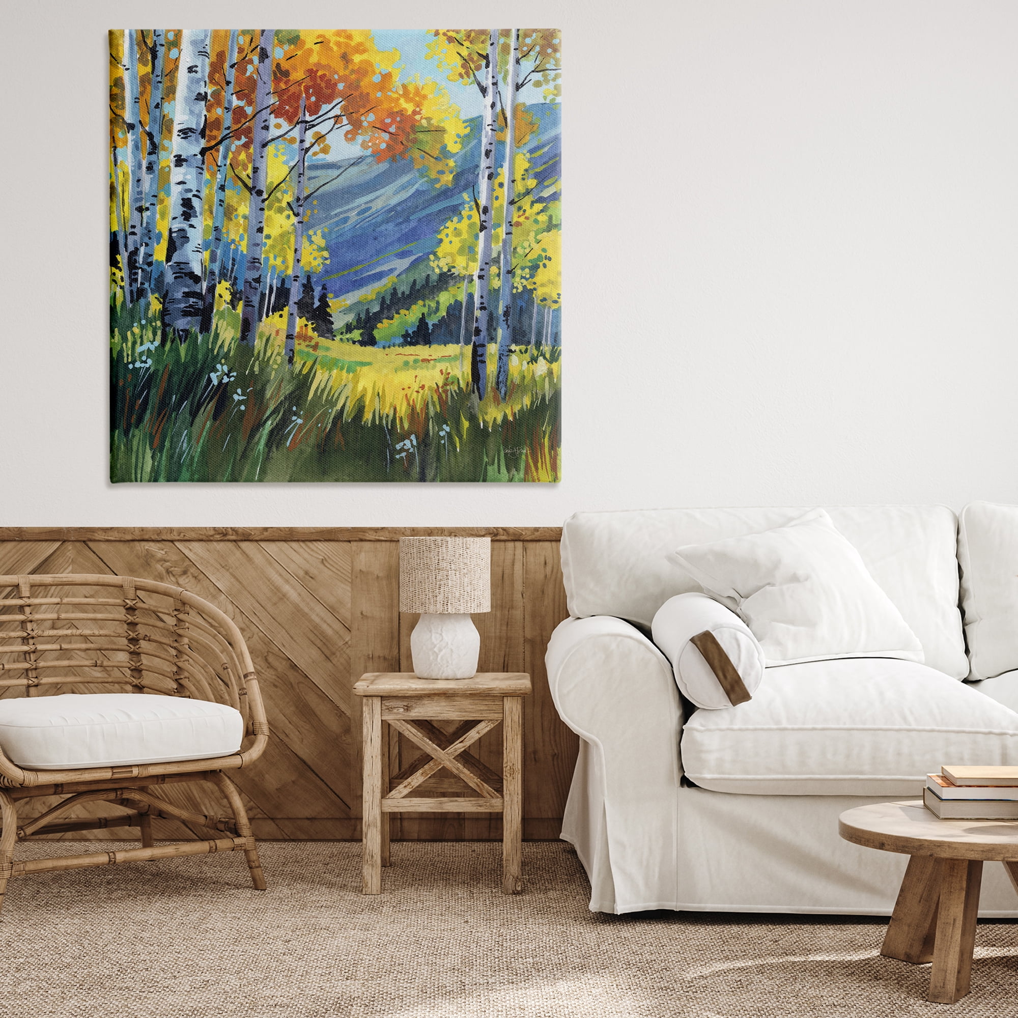 Stupell Industries Autumn Golden Birch Grove Canvas Wall Art, design by Kate Jarvik Birch