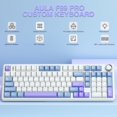 thumbnail image 2 of Restored AULA F99 Pro Wireless Mechanical Keyboard with Knob,Creamy Sound,Tri-Mode BT5.0/USB-C/2.4GHz Hot Swappable Keyboard,Gasket Structure,RGB Backlit Computer Gaming Keyboards, 2 of 9