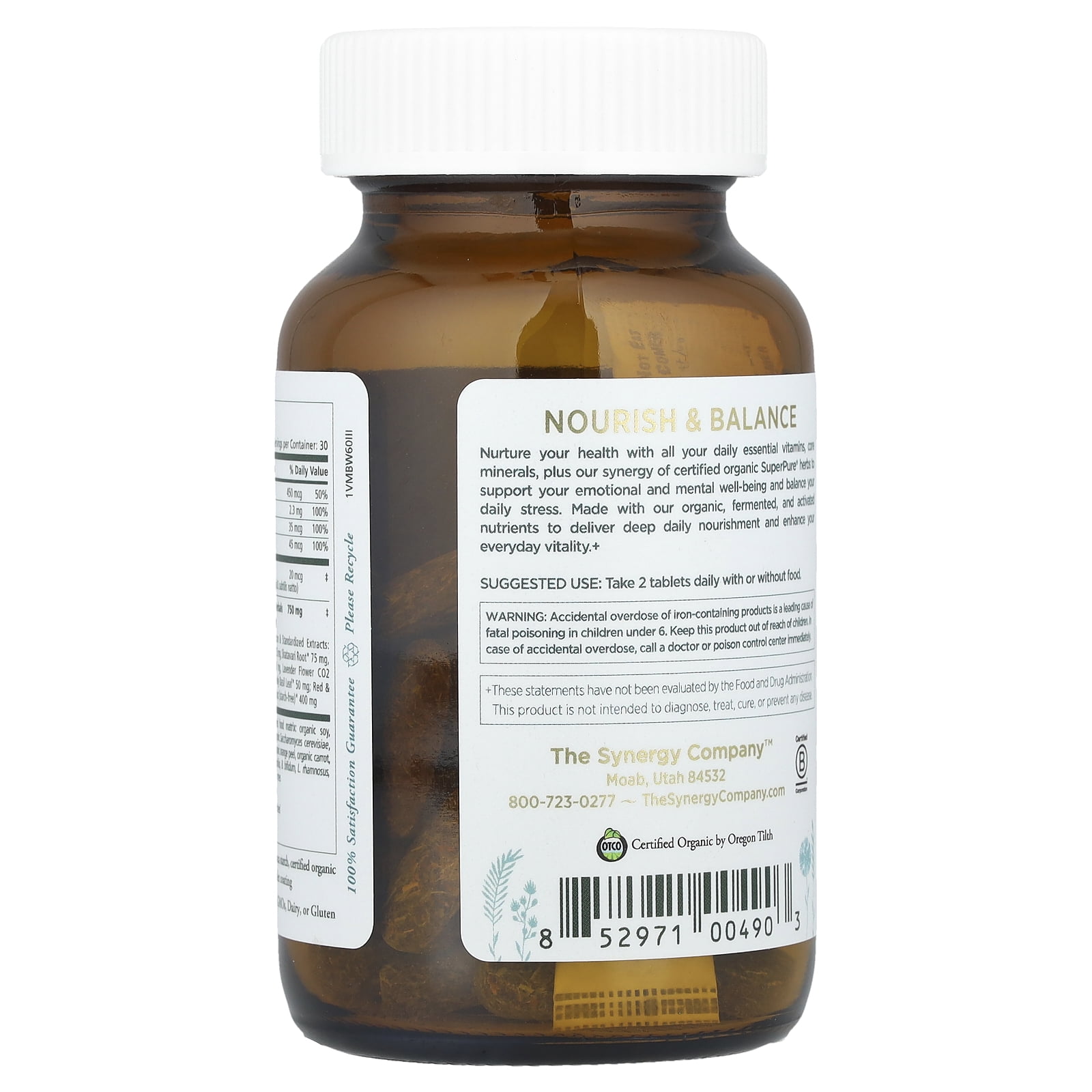 Pure Synergy Vita-Min-Balance™, Women's 2 Per Day Multivitamin, 60 Tablets