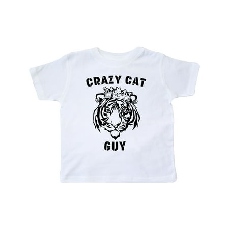 

Inktastic Crazy Cat Guy Tiger with Crown Gift Toddler Boy or Toddler Girl T-Shirt