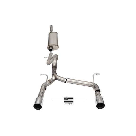 Corsa 18-21 Jeep Wrangler JLU 3.6L 2.75in Sport Cat-Back Exhaust w/ Black Tips - 21124BLKUSA Fits select: 2018-2019 JEEP WRANGLER UNLIMITED SAHARA, 2021 JEEP WRANGLER UNLIMITED SPORT