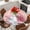 Pink, variant on Pink Christmas Round Tablecloth, Fitted Table Cover with Elastic for 36"-44" Round Tables, Snowman Snowflake Gifts Xmas Tree Table Cloth Outdoor Indoor Dinning Party Waterproof Tablecloths