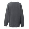 thumbnail image 3 of Aqestyerly Haut Automne 2024 pour Femmes, Joyeux Noël Haut à Manches Longues Col Rond Uni, Haut à Manches Longues Col Rond,/chemise/gris Foncé, (TG), 3 of 4
