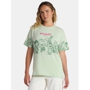 Peanuts Women's Charlie Brown and Friends Graphic Tee with Short Sleeves, Sizes XXS-2XL