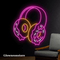 thumbnail image 2 of Glowneon Headphone Donut Neon Sign, Headphone Donut Light Decor Store, 2 of 4