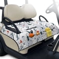 thumbnail image 2 of COEQINE Golf Cart Seat Blanket Towel, Folds Compact for Carrying, 51.2x30.3 Inch Fit for EZGO/Yamaha/Club Car, 4 Compartment Storage, Quilted Comfort Layer, Vintage White Golf Themed, 2 of 8