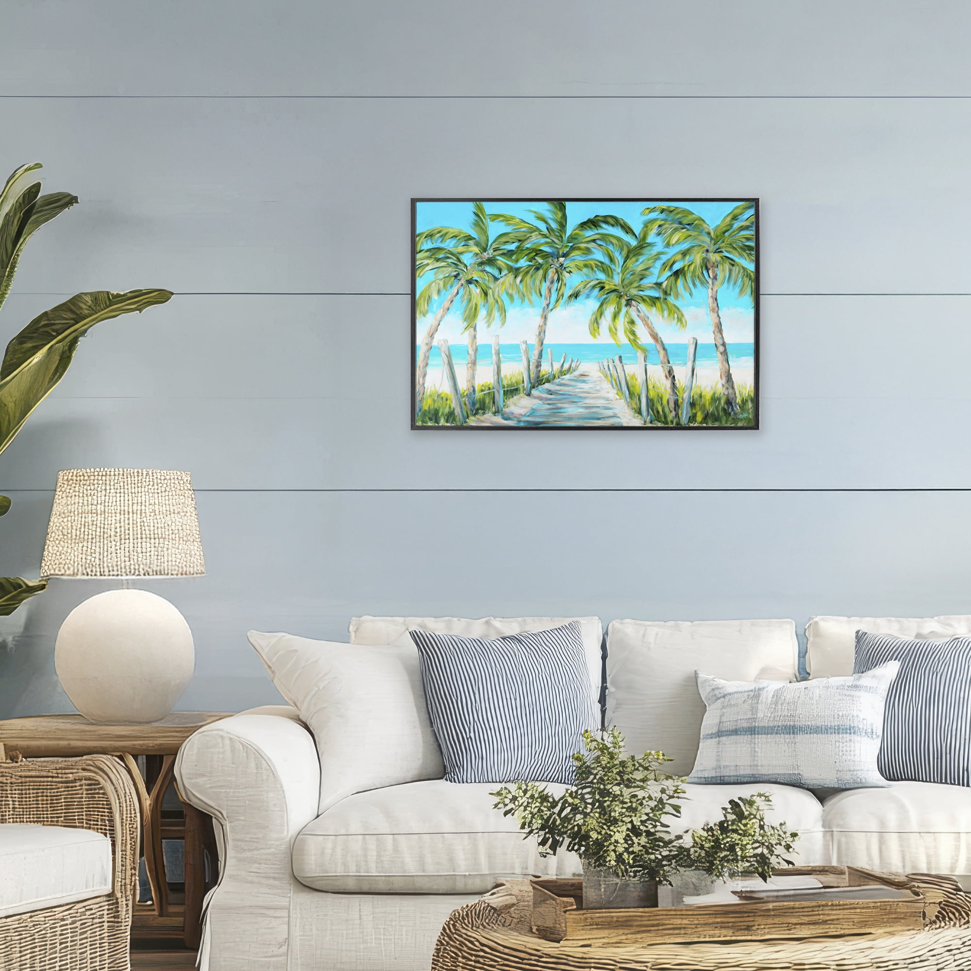 Stupell Industries The Path To Paradise Black Framed Giclee Art, design by Julie DeRice