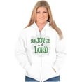 thumbnail image 4 of Rejoice In The Lord Christian Womens Plus Size Graphic Zipper Hoodie Brisco Brands 5X, 4 of 5
