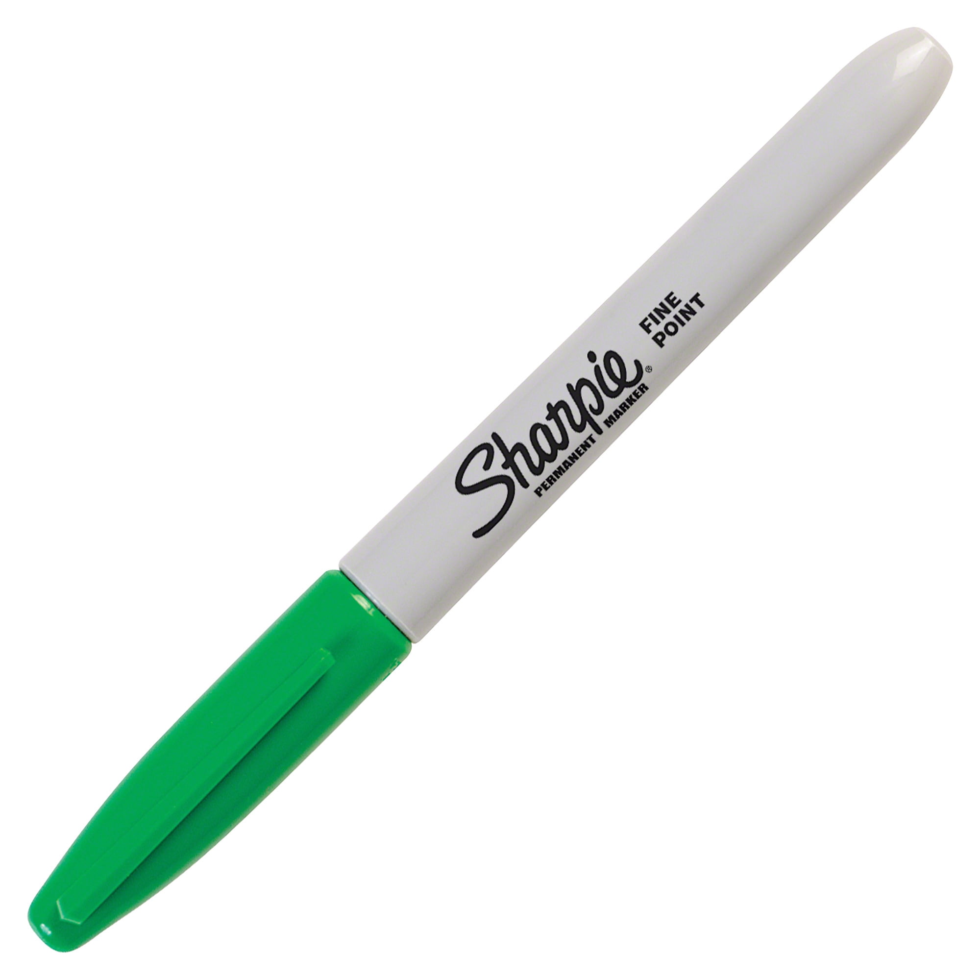 Sharpie 30004 Green Fine Point Permanent Marker - 12/Box