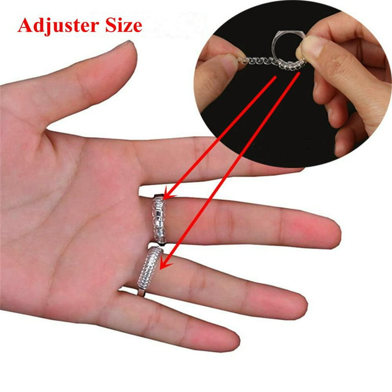 Brand New 12pcs Invisible Ring Size Adjuster, Ring Reducer For