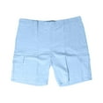 thumbnail image 3 of OGLCCG Men's Casual Linen Shorts Elastic Waist Drawstring Wide Leg Beach Shorts with Pockets Lightweight Summer Loose Lounge Shorts, 3 of 4