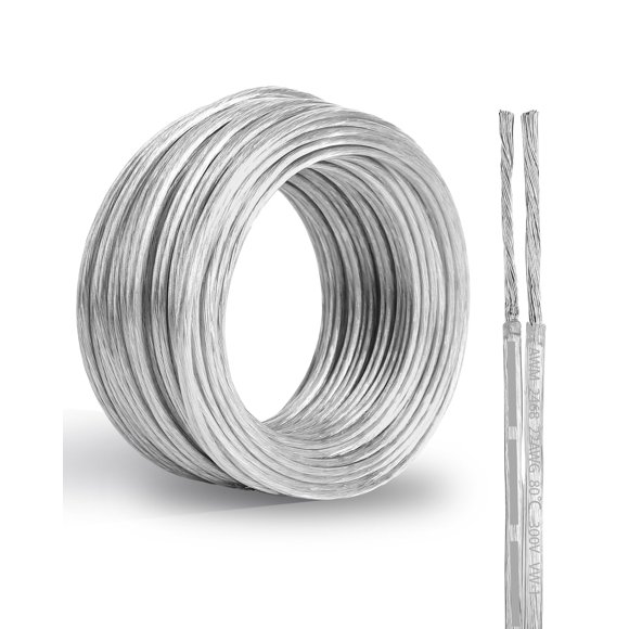 Cable MEIHUIJI de 22 AWG, 2 conductores, cobre con recubrimiento de PVC, 9,1 m, 300 V