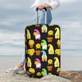 thumbnail image 3 of Lsque Gnomes With Sunflowers Printed Luggage Cover, Travel Luggage Protector,Scratch and Dirt Resistant, Fits 18-32 Inch Luggage - X-Large, 3 of 9