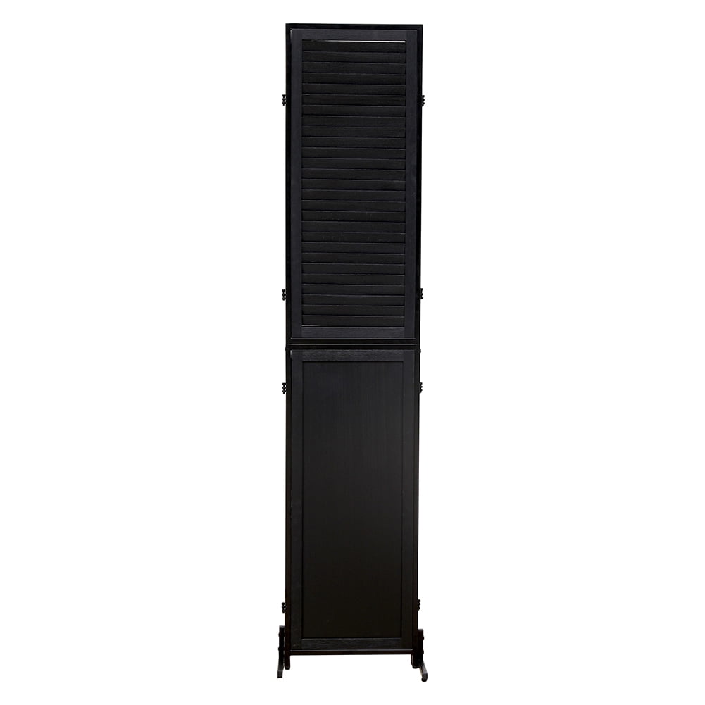 3 Panel Room Divider, Folding Privacy Screen, 5.9FT Heavy Duty Partition Wall Dividers Room Separator with Metal Frame, Freestanding Louvered Divider Screen for Home Office Restaurant Bedroom