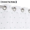 thumbnail image 2 of Pom Pom Design Sheer Curtain Panels, Extra Long 95 Inch White Voile Sheer Window Curtains for Living Room Decor, 52 x 95 Inch, 2 Panels, 2 of 6