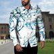 thumbnail image 1 of Camisa de moda para hombre, con solapa, informal, de calle, con botones, de manga larga, informal, a la moda, transpirable, cómoda, talla grande s-, 1 of 6