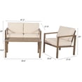 thumbnail image 3 of Mainstays Dashwood 4-Piece Outdoor Patio Conversation Set, Seats 4, Creme, 3 of 11
