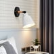 thumbnail image 4 of Xihbxyly Lámpara de Pared, Diseño Moderno de Hierro, Opciones de Color Blanco y Negro, Tamaño Compacto para Mesita de Noche o Pasillo, Fuente de Luz E27, Iluminación Elegante y Práctica, 9 Pulgadas,, 4 of 7