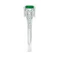 thumbnail image 3 of Angara Natural 0.75 Ct. Emerald with Diamond Classic Ring in 14K White Gold for Women (Ring Size: 3), 3 of 9
