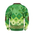 thumbnail image 4 of Yaoyar Mens St Patrick's Long Sleeve T-Shirt Crewneck Half Zipper Long Sleeved Shirts Top, 4 of 5