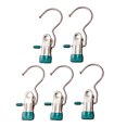 thumbnail image 2 of YAOMOBB Metal Hanger Clip with Rubber Coating Stainless Steel Space saving Rubber coated Metal Clip Hook 5Pcs Multifunctional Clothes Drying Clip with Hook, 2 of 6