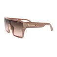thumbnail image 3 of Womens Oversize Flat Top Shield Rectangle Hard Diva Sunglasses Beige - Brown Pink, 3 of 4