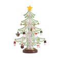 thumbnail image 7 of Mini Wooden Christmas Tree Tabletop Ornament for Desk and Shelf, Rustic Xmas Tree Decoration for Home Office, Small Holiday Display Decor for Winter Season 12.2Inch, 7 of 7