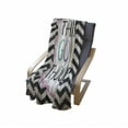 thumbnail image 4 of Saying Soft Flannel Fleece Throw Blanket, Think Thoughts Message with Rainbow Colored Letters on Chevron Zigzag Lines, Cozy Plush for Indoor and Outdoor Use, 50" x 60", Multicolor, by Ambesonne, 4 of 6