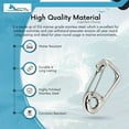 thumbnail image 4 of MARINE CITY Carabiner Spring Snap Hook  316 Stainless Steel, Rustproof, Lightweight, 2" for Keys, Water Bottles, RVs, Boats, Camping, Hiking Pack of 1, 4 of 7