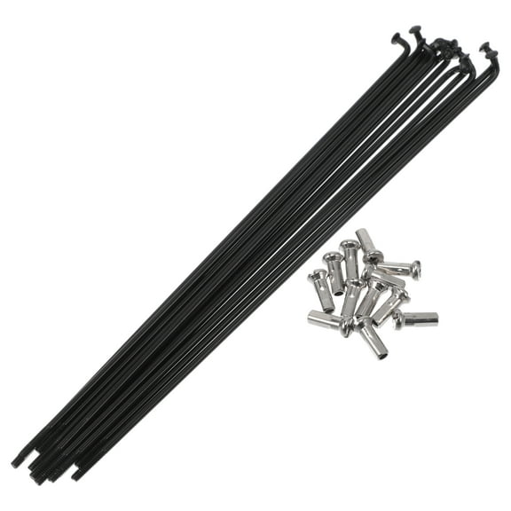 Unique Bargains Bicycle Spokes 14G Bike Wheel Spokes 304 Stainless Steel 1 Set Black-159mm