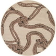 thumbnail image 2 of Unique Loom Outdoor Coastal Collection Area Rug - Seaknot (5' 1" Round Beige/Blue), 2 of 9