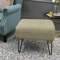 thumbnail image 4 of Gray Jacquard Ottoman Entryway Bench, 19"x12.5"x17"H Comfy Soft Decorative Vanity Makeup Stool with Legs Foot Rest Stool for Bedroom Bathroom End of Bed Living Room Couch Home Décor, 4 of 9