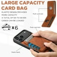 thumbnail image 6 of Dteck 2 in 1 Detachable Magnetic Wallet Case with Card Holder For iPhone 17 Pro, Faux Leather Phone Case with Kickstand, MagSafe Compatible, Shockproof Cover for Men and Women, Khaki, 6 of 10