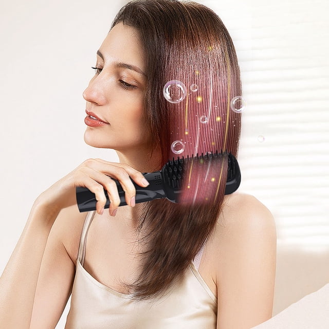 Clearance! Wireless Charging Straight Hair Comb Three Speed Dry and Wet -purpose Straight Hair Straightener Suitable for Mini Portable Negative Charge Straight Hair