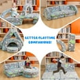 thumbnail image 5 of LinkRomat 10Pcs Modular Kids Play Couch Glow, Convertible Play Couch, Instant Rebound 28D Foam Toddler Couchs, Kids Imaginative Furniture for Playroom (Gray & Dinosaur), 5 of 10