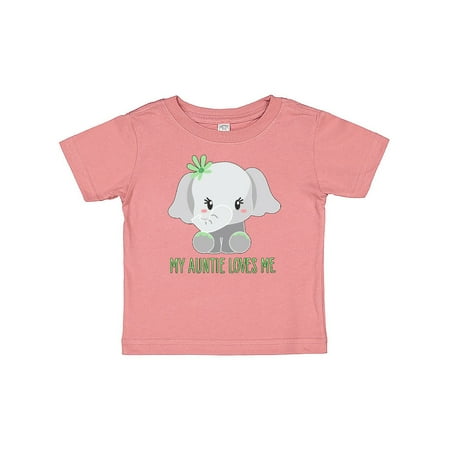 

Inktastic My Auntie Loves Me- cute elephant Gift Baby Boy or Baby Girl T-Shirt