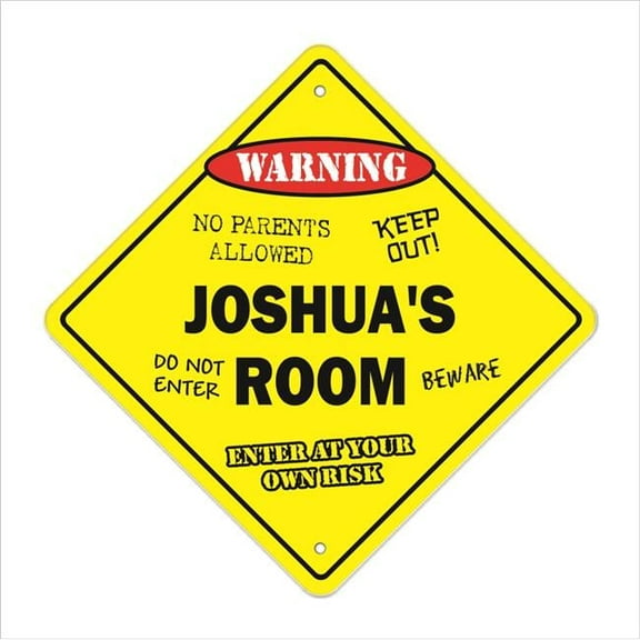 SignMission X-Joshuas Room 12 x 12 in. Crossing Zone Xing Room Sign - Joshuas
