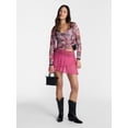 thumbnail image 2 of No Boundaries Lace Trim Mesh Mini Skort, Women’s XXS-XXL, 2 of 5