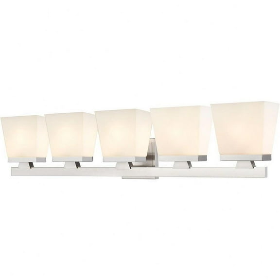 5 Light Vanity Light Fixture in Modern Style-7.75 inches Tall and 36 inches Wide-Brushed Nickel Finish Bailey Street Home 372-Bel-4619861