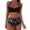 Black-06, variant on Lopeceal Women Two Piece Vintage Swimsuit Retro Halter Ruched High Waist Bikini with Bottom