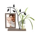 thumbnail image 1 of Unique Wooden Photo Frame Metal Tree Vase Double Sided Display Unique Mother's Day Gift, 1 of 5