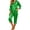 Green, variant on POROPL Pajamas for Women,Silk Satin 3/4 Sleeve Pjs with Button Down Tops and Capri Pants Sizes S-2x