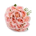 thumbnail image 1 of Ramo de flores artificiales Injueey rosas realistas para decoración del hogar Rosado, 1 of 6
