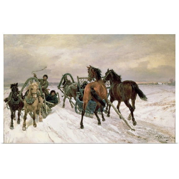 Great BIG Canvas | Rolled Pawel (1843-1903) Kowalewsky Poster Print entitled Meeting, 1876