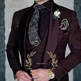 thumbnail image 4 of Formal Men's 3-Piece Suit Set with Jacket, Pants, and Vest for Weddings and Parties (XS-5XL), 4 of 5