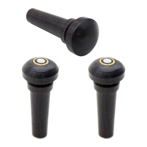 GOOHOCHY 3 tapones de ébano para violín, prácticos y de primera calidad, color negro.