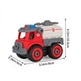 thumbnail image 4 of Dvkptbk Assembled Vehicle Toy Set Disassembled Fire Truck Toy With Screwdriver, 4 of 6