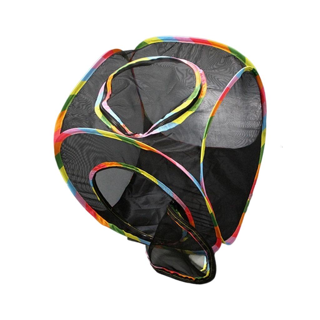 Yihuala Ventilated Meshes Folded Cats Tunnel For Kittens Multiple Chamber Playing Structure Durability Outdoor Indoor Toy