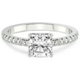 thumbnail image 3 of 5 Carat IGI Certified Cushion Shape Lab Grown Diamond Engagement Ring | 14K White Gold | Venetia Half Eternity Diamond Ring | FG-VS1-VS2 Quality Friendly Diamonds, 3 of 4